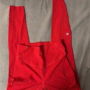 Lululemon Athletica Red Leggings